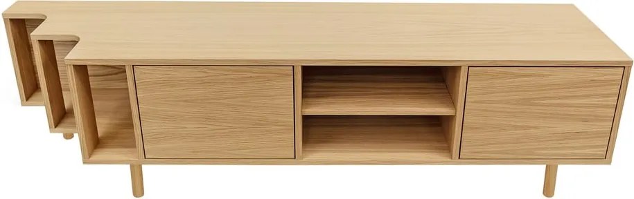 TV stolík v dekore duba v prírodnej farbe 189x50x44 cm Shift – Woodman