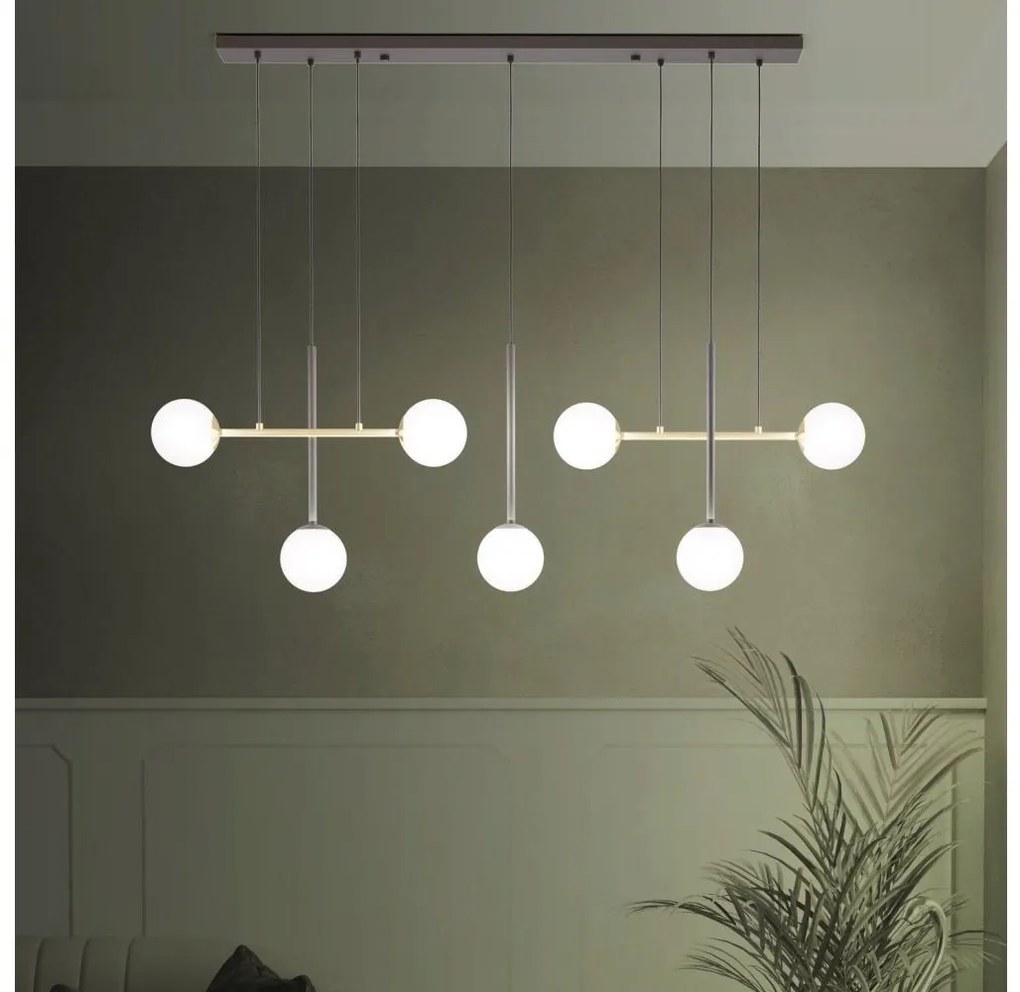 Eglo 390178 - Luster na lanku PAZ 7xE14/40W/230V zlatá/čierna