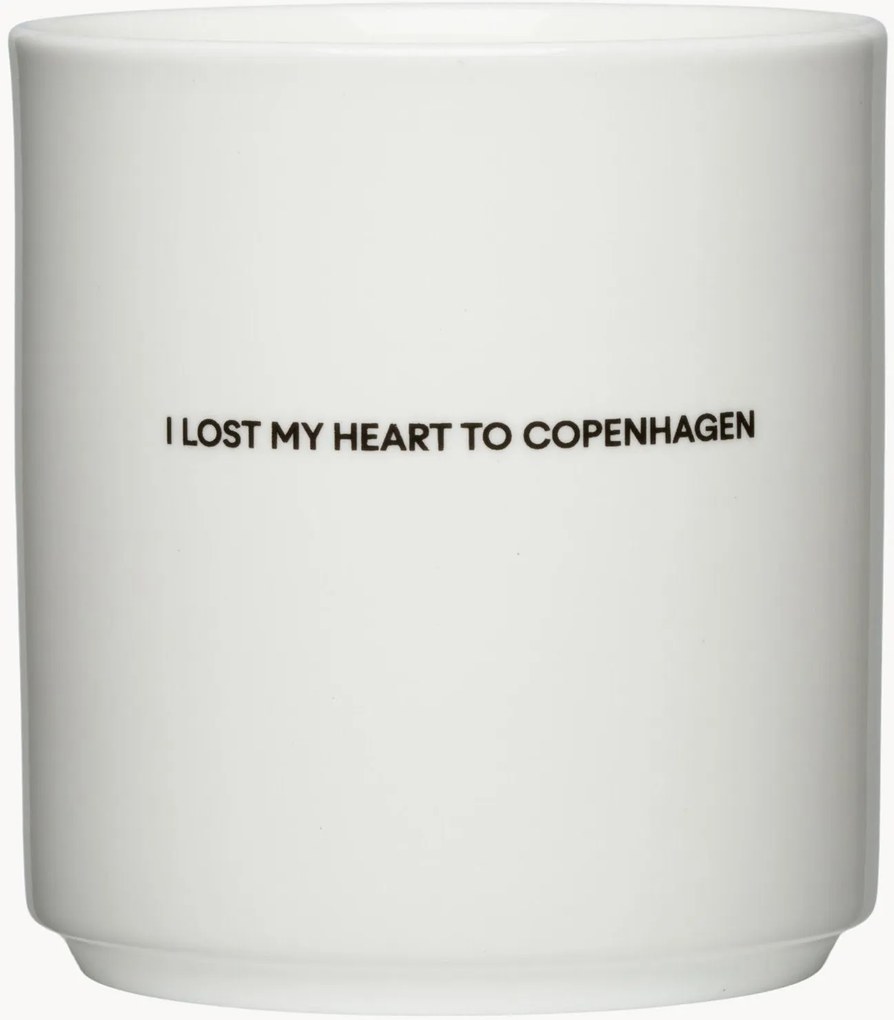 Hrnček's nápisom I Lost My Heart