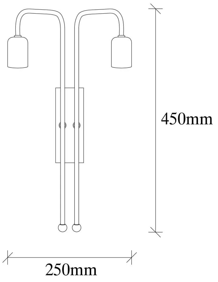 Kovové nástenné svietidlo v zlatej farbe Opviq lights Pahoma