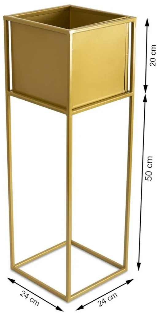 Stojan na kvety Willa 70 cm zlatý