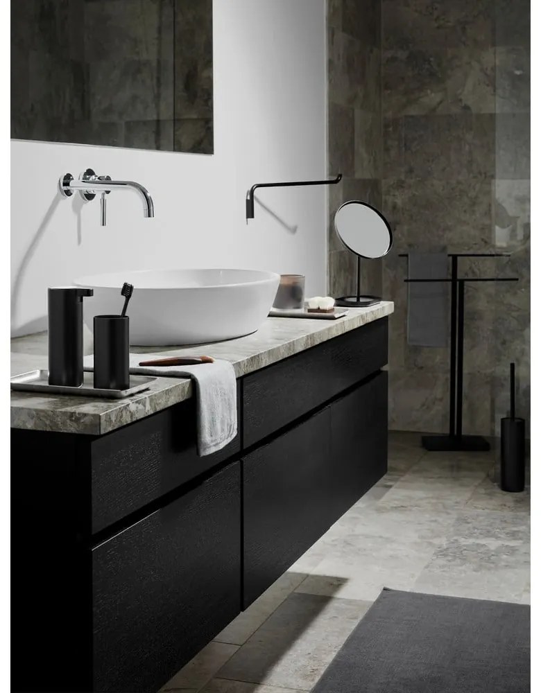 Čierny pohárik na zubné kefky Blomus Modo