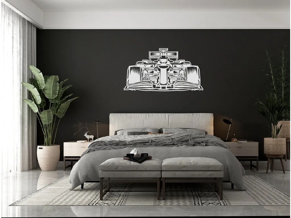 drevko Drevená nálepka na stenu Formula Rozmer obrazu: 24 x 44,5 cm, Farba dekorácie: Čierna