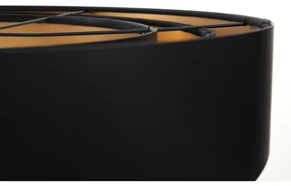 Luster na lanku TRINITI 1xE27/60W/230V čierna/zlatá