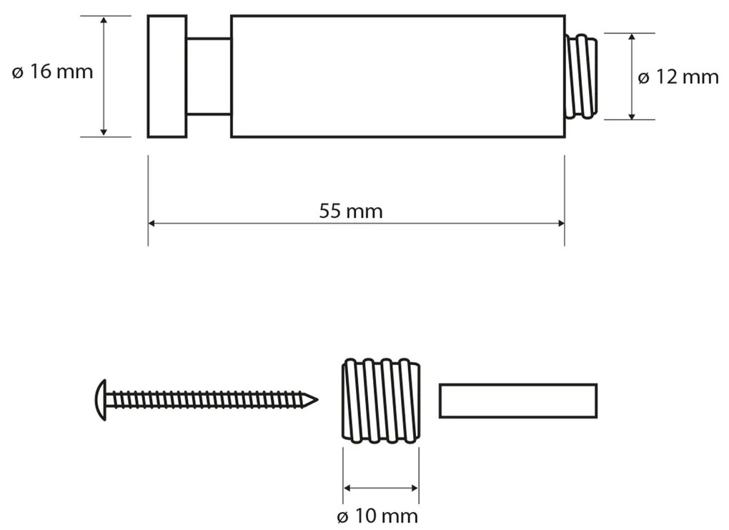 SAPHO XR213 X-Round vešiačik 5 cm, strieborná