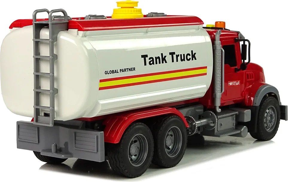 LEAN Toys Cisternové nákladné auto biele so zvukmi a svetlami