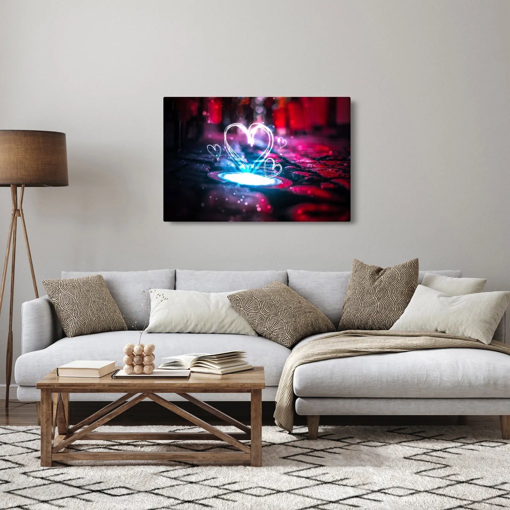 Obraz svetelného srdca (90x60 cm)