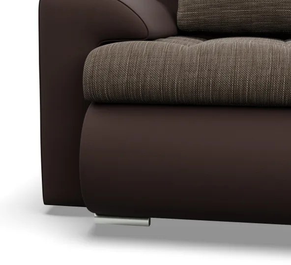 Sedacia súprava FORESTA v tvare U, pravá hnedá / cappuccino