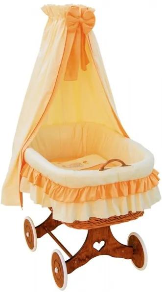 Proutěný košík pro miminko s nebesy Martin - oranžová