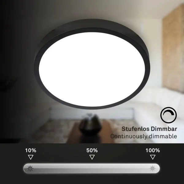 Briloner 3709-015 - LED RGBW Stm. stropné svietidlo LED/22W/230V čierna + DO