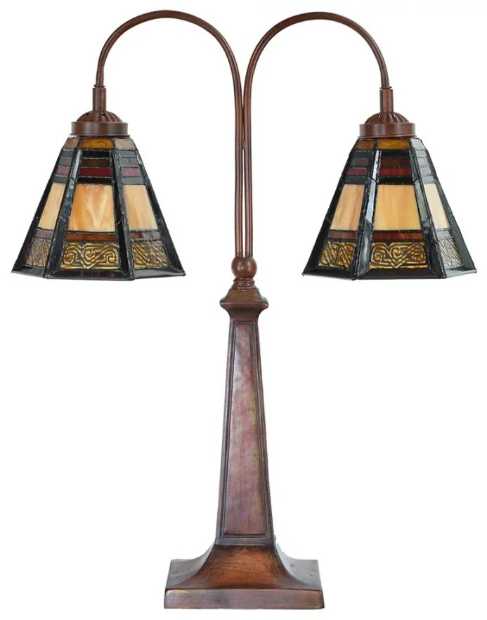 3D Tiffany lampa dve tienidlá Ø2*19 48*64