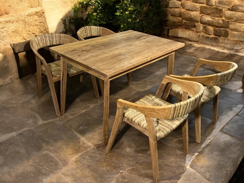 ROSARIO 120cm+ISABELLA SET - teakový nábytok