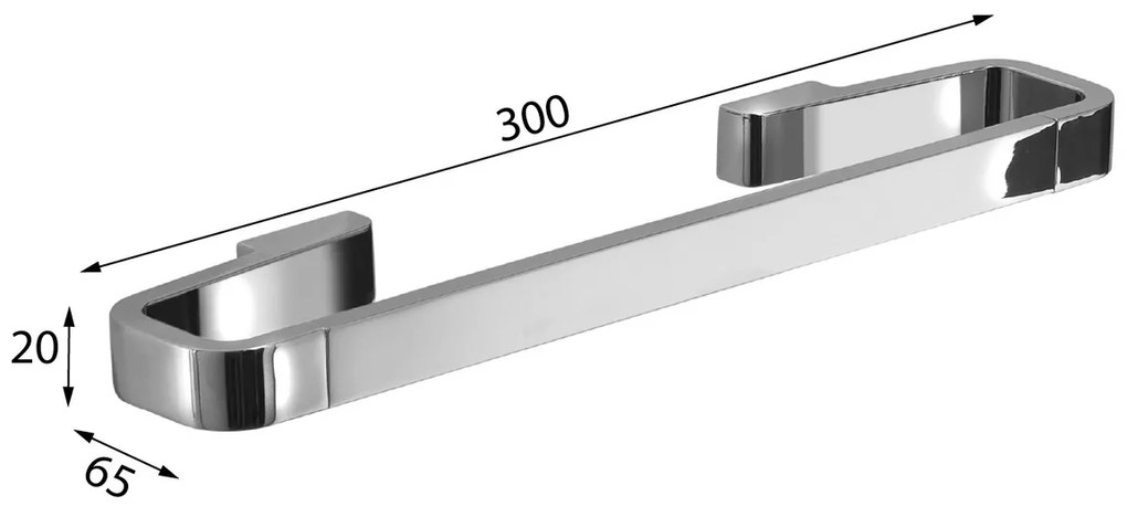 GEDY A8213013 Samoa držiak uterákov 30 x 6,5 cm, chróm