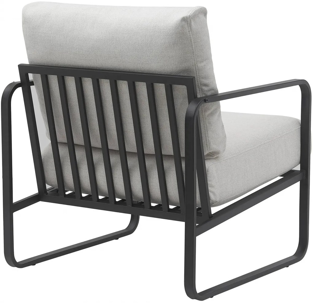 Design-Shop Kreslo Manea - látka / kov - Krémová