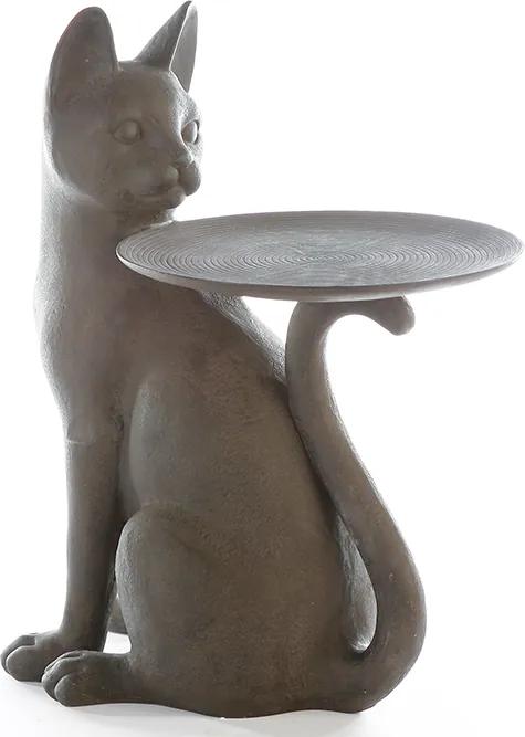 Bighome - Príričný stolík CATT - hnedá