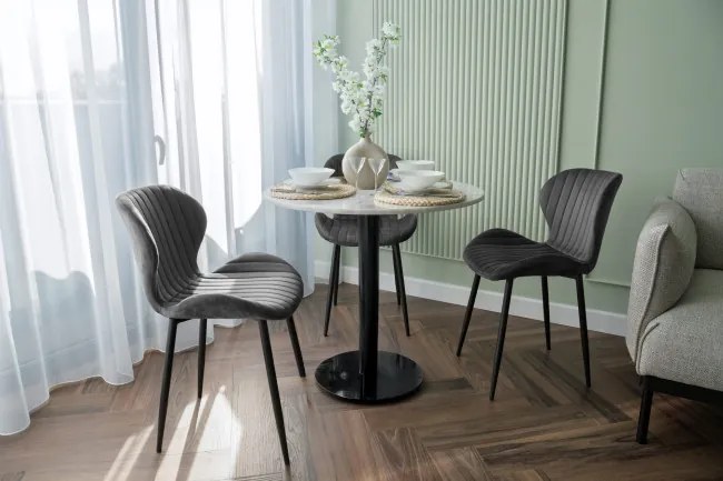 Jedálenská stolička DALLAS VELVET grafitová