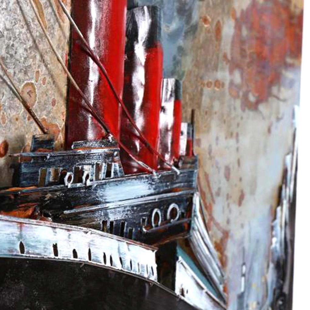 Ručne zváraný a maľovaný obraz z kovu 1200x80x800 Titanic