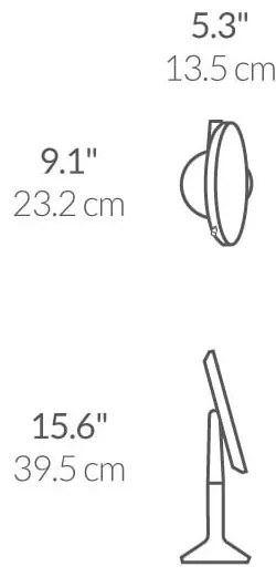 Kozmetické zrkadlo s osvetlením/zväčšovacie (5x) ø 20 cm Sensor Trio – simplehuman