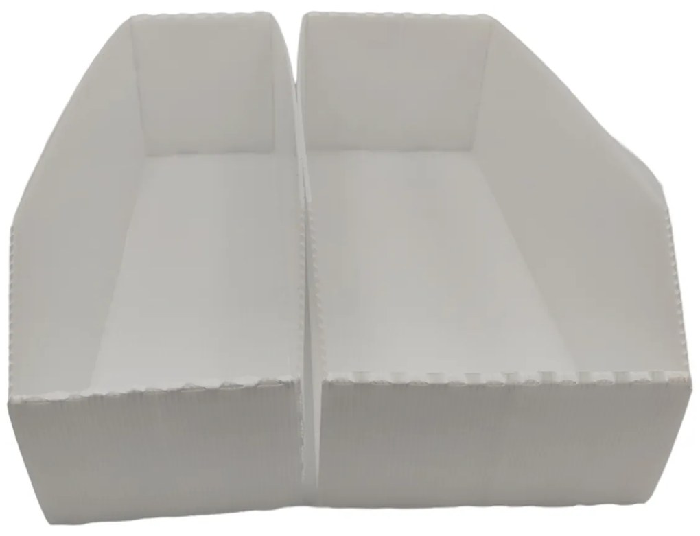 Úložný box, plastový biely 15x50x16 cm – do špajze aj do skrine KARTONPLAST