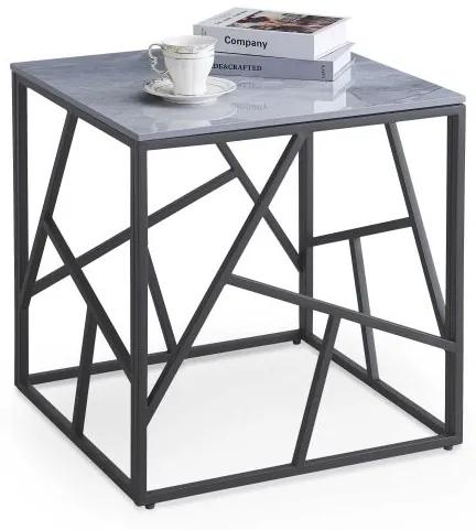 UNIVERSE 2 KWADRAT, coffee table, gray marble / black