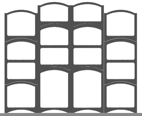 Zostava Bloc Cellier Robust bridlicová, kapacita fliaš: 186