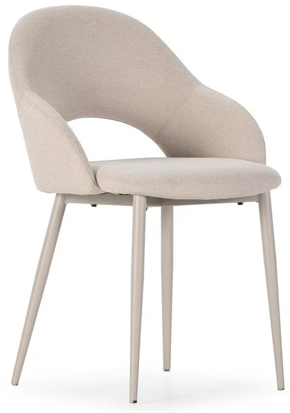 Béžové čalúnené jedálenské stoličky v súprave 2 ks Lia – Marckeric