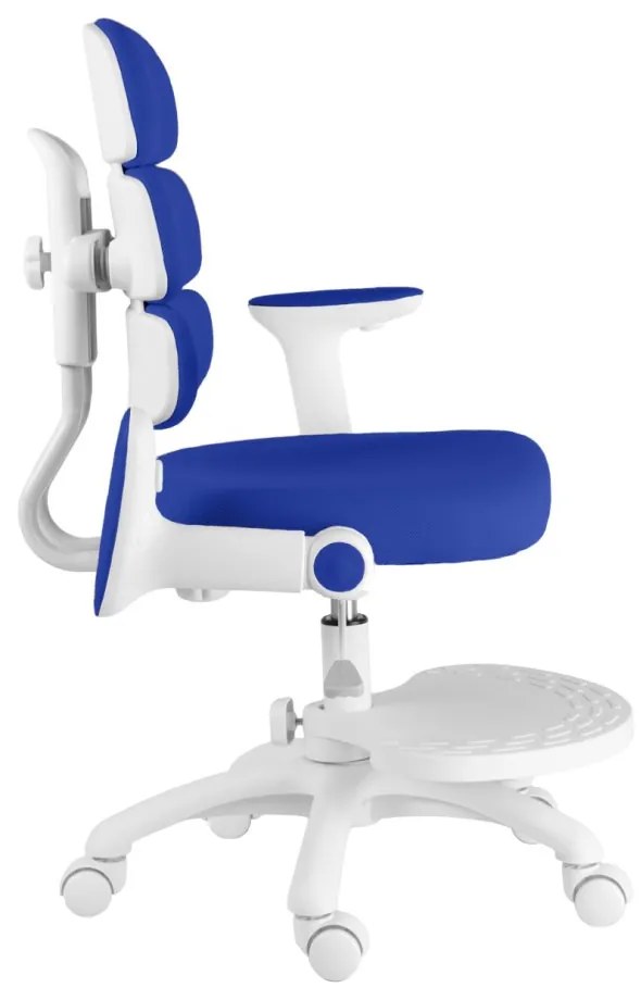 Detská rastúca stolička Neoseat KIDDY THREE — látka, prateľný poťah, tmavo modrá