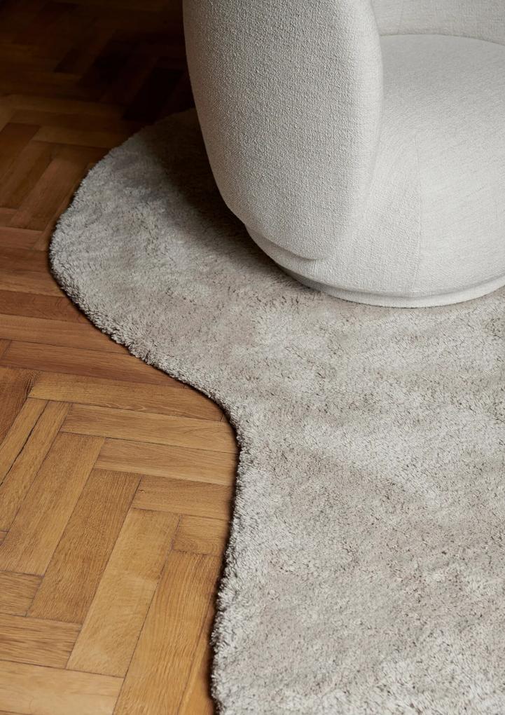 Všívaný koberec Forma, veľký – sivobiely