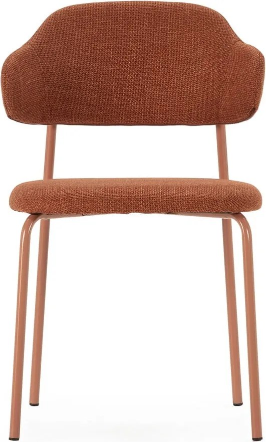 Jedálenská stolička v súprave v terakotovej farbe 4 ks Adriel – Marckeric