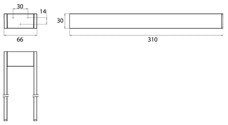 Emco Liaison - Držiak na uterák, dvojramenný, 31 cm, chróm 185000131