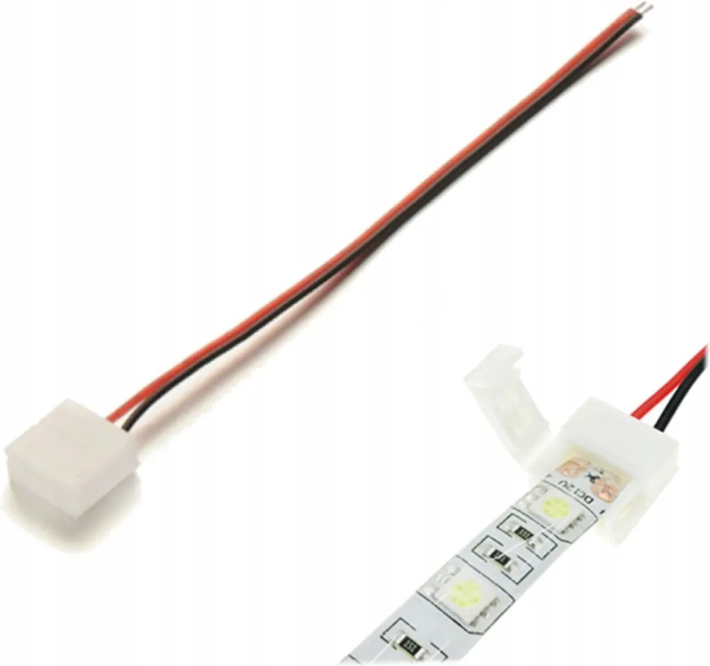 Konektor pre VODOVZDORNÝ LED pásik, klip, kábel 8mm