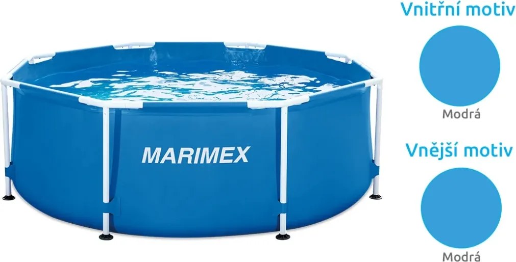 Marimex Nadzemný bazén s oceľovou konštrukciou Florida 2,44 x 0,76 m 10340232 modrý