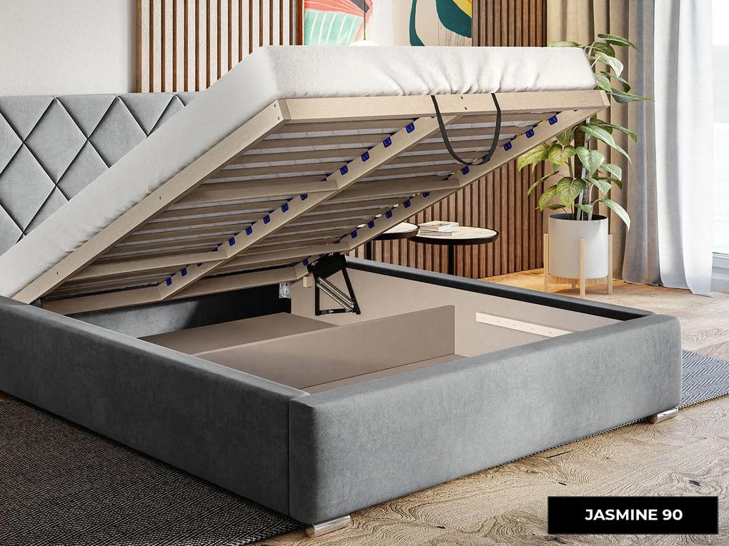 PROXIMA.store - Dizajnová čalúnená posteľ TORI ROZMER: 180 x 200 cm, FARBA NÔH: chrómová