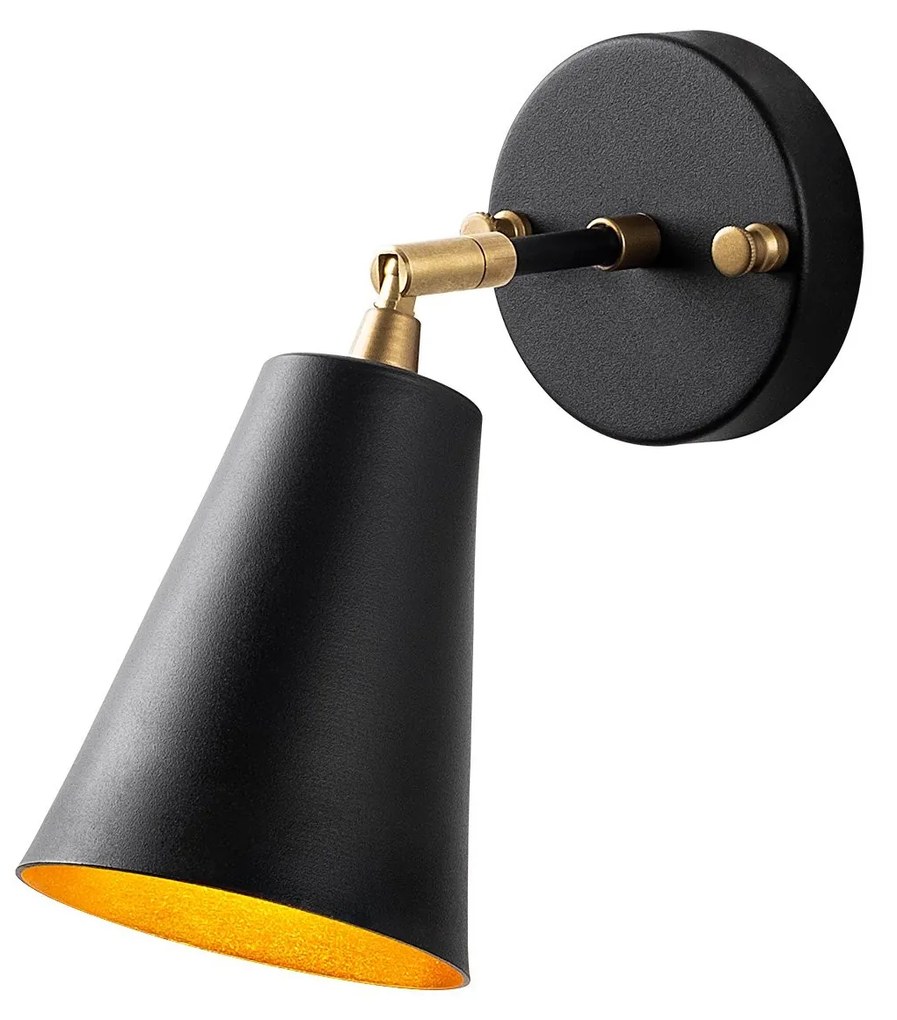 Nástenná lampa Evander čierna