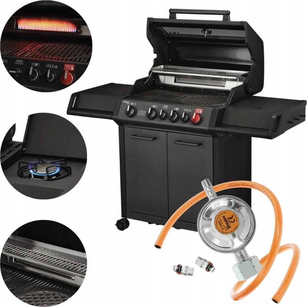 Plynový gril Enders Monroe Pro 4 Sik Turbo Shadow (838533) Reduktor Zadarmo