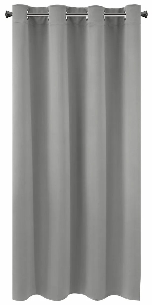 KRÁTKY ZATEMŇOVACÍ ZÁVES NA KRÚŽKOCH LOGAN 140X175 CM STRIEBORNÁ