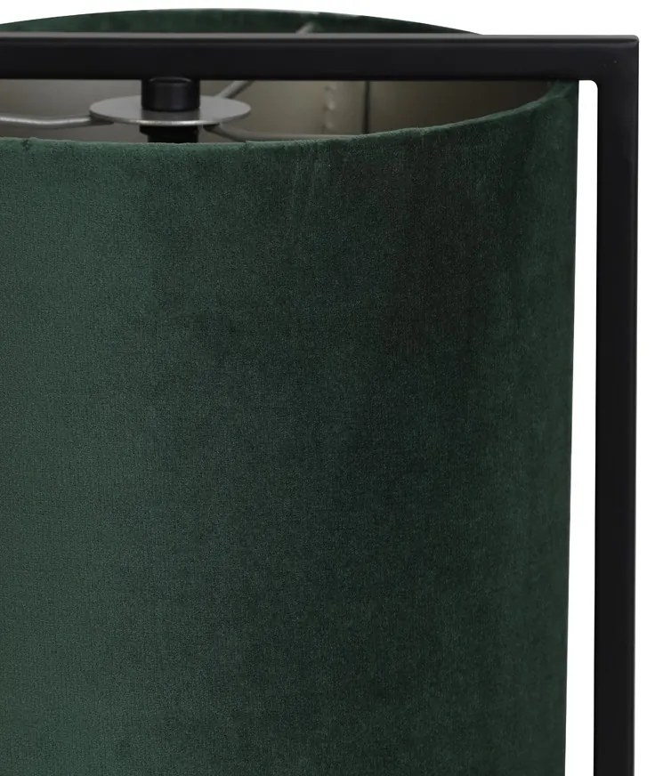 Stolná lampa SANTOS, Velour Dark Green, Výška 35 cm
