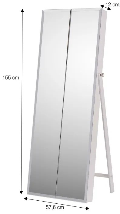 Stojace zrkadlo Oneon - biela