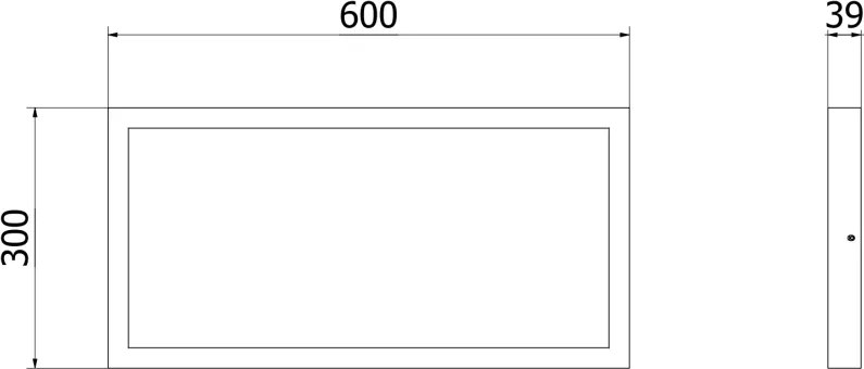 Mexen Brill-S, stropný LED panel 60×30 cm, 24 W, neutrálna biela 4000K, L207-060-030-2440-70