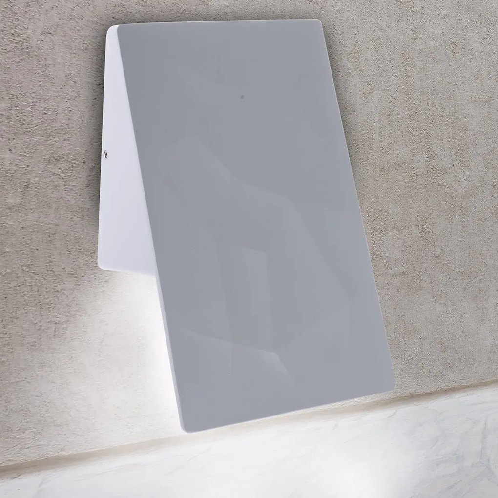 EUlight Exteriérové nástenné LED svietidlo Cracks, 1x LED 10w, biele