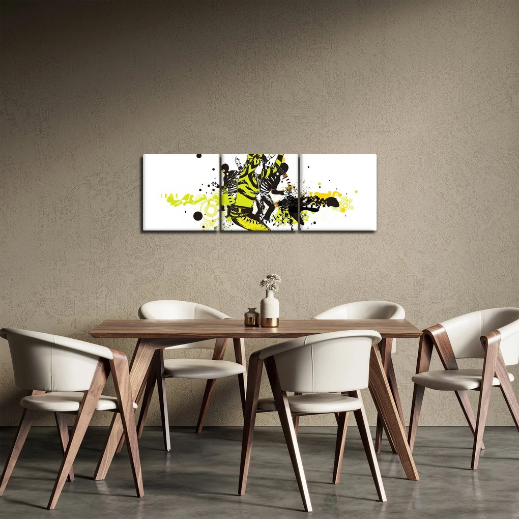 Obraz - Street dance (s hodinami) (90x30 cm)