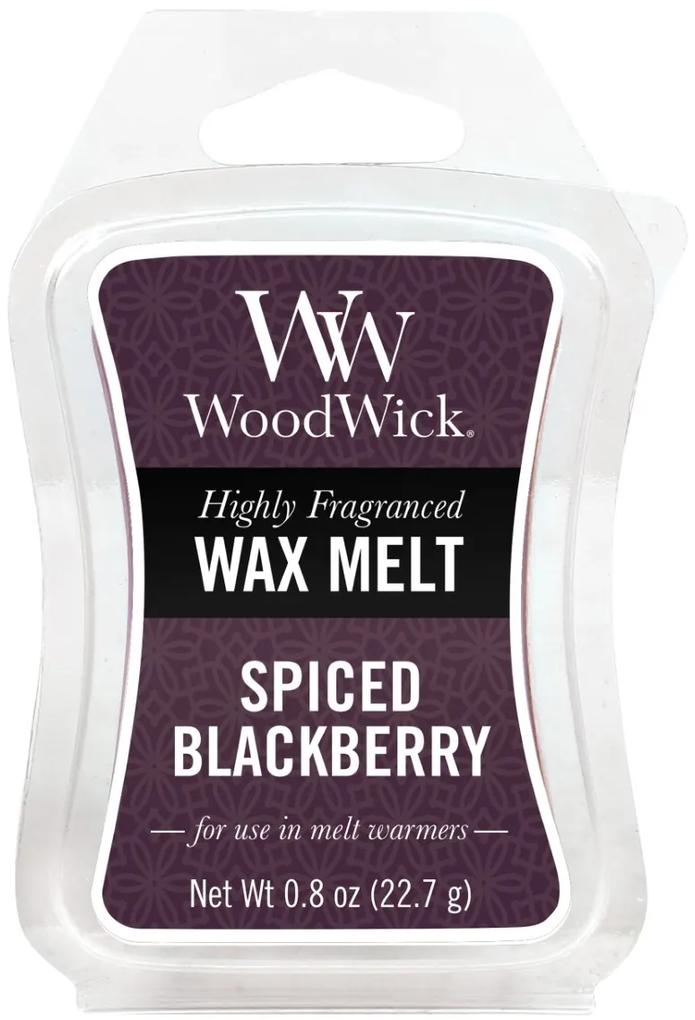 WoodWick fialové vonný vosk do aromalampy Spiced Blackberry