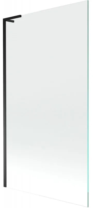 Mexen Next L, 1-krídlová vaňová zástena 100 x 150 cm, 6mm číre sklo, čierny profil, 895-100-000-03-00-70