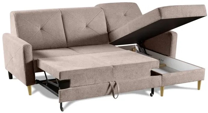 Rohová sedacia súprava Scandi NEW, strieborná (diosa 08)