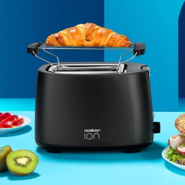 Niceboy ION Cruncher C1 - Hriankovač s dvomi otvormi a rozpekačom 750W/230V čierna