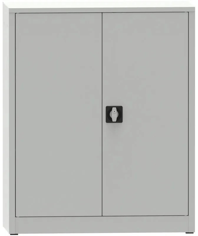 Dielenská policová skriňa na náradie KOVONA JUMBO, 2 police, zváraná, 1150 x 950 x 500 mm, sivá