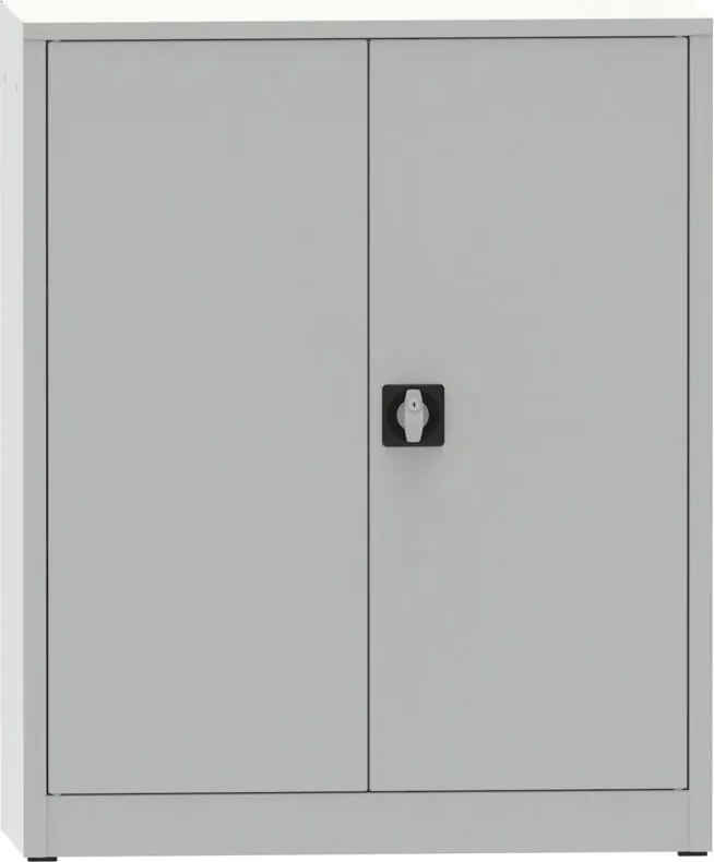 Dielenská policová skriňa na náradie KOVONA JUMBO, 2 police, zváraná, 1150 x 950 x 500 mm, sivá
