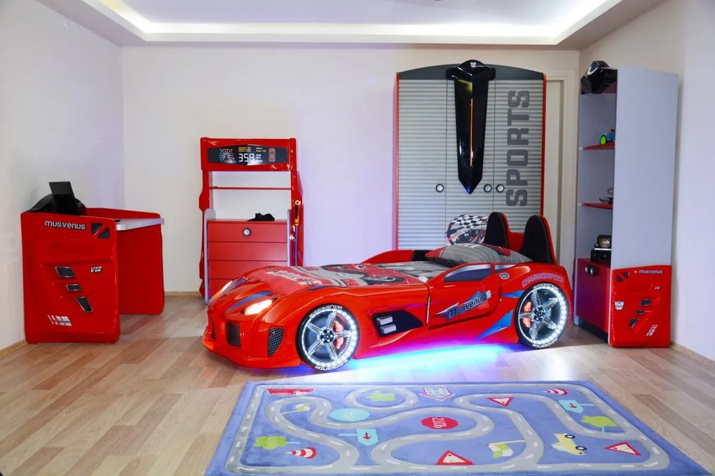 Detská posteľ Auto Mkl červená