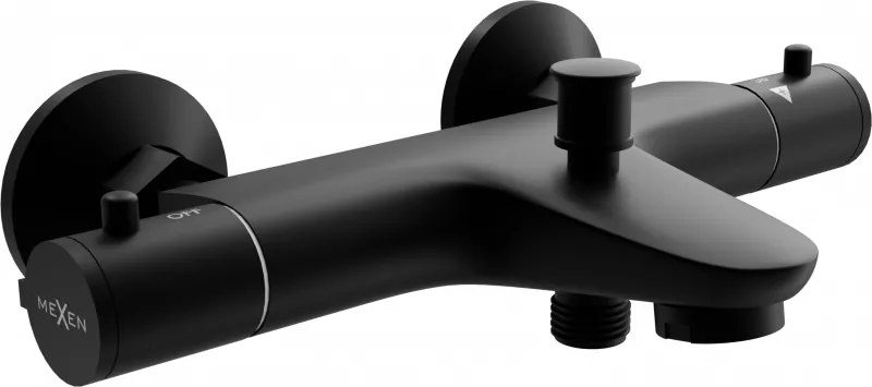 Mexen Nox termostatická vaňová batéria, čierna - 77350-70