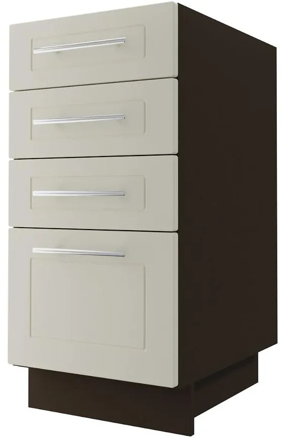 Kuchynská skrinka D4M/40 Quantum vanilla mat/lava